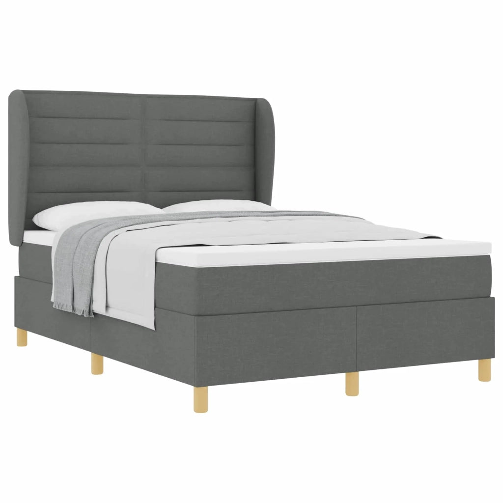 Letto con molle e materasso Grigio Scuro 90x190 cm Tessuto 3340684
