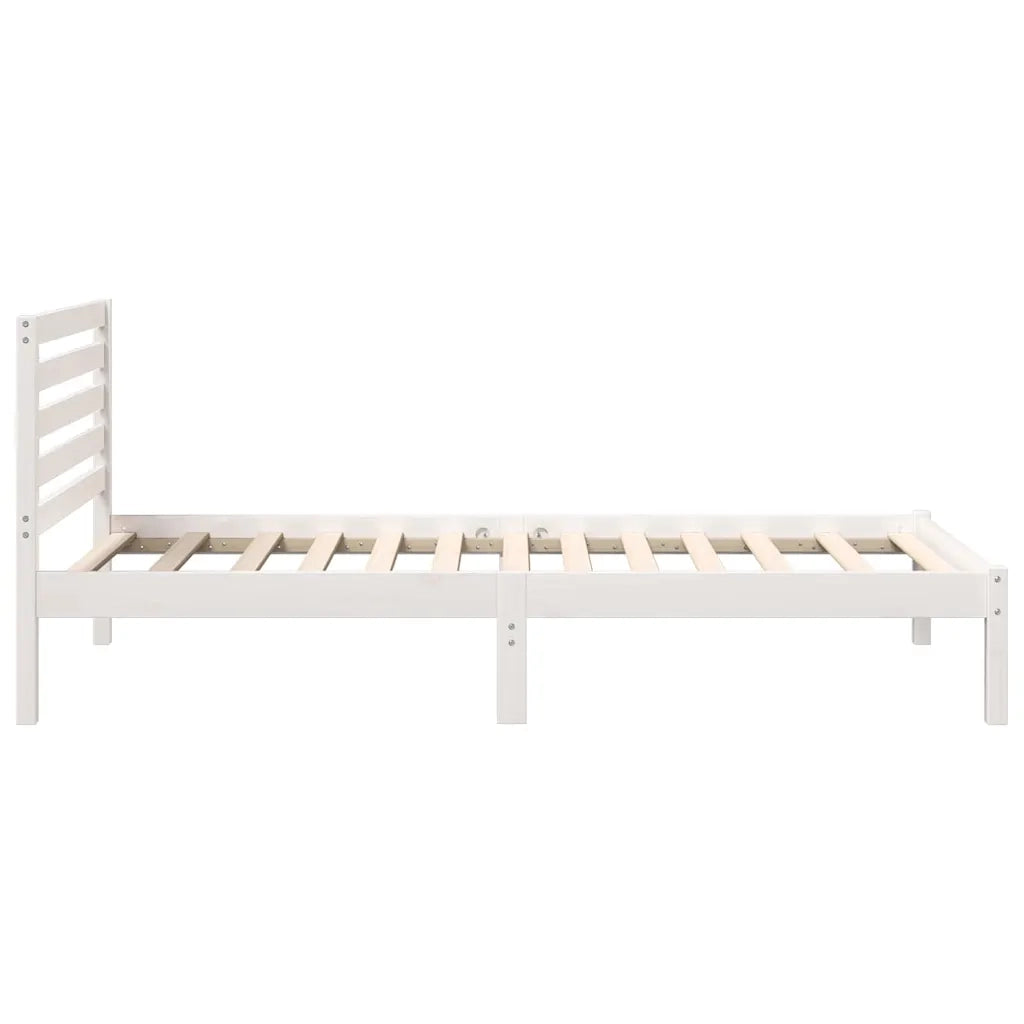 Struttura del letto Bianco 100 x 200 cm Pino massello 872267