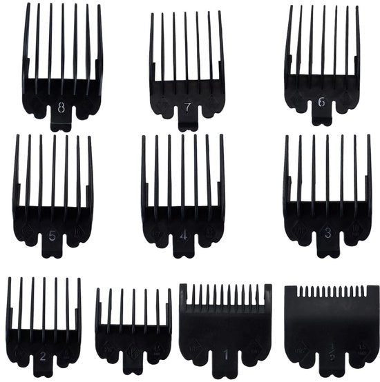 Set di 10 Protezioni per Tondeuse Professionali per Stile in Capelli