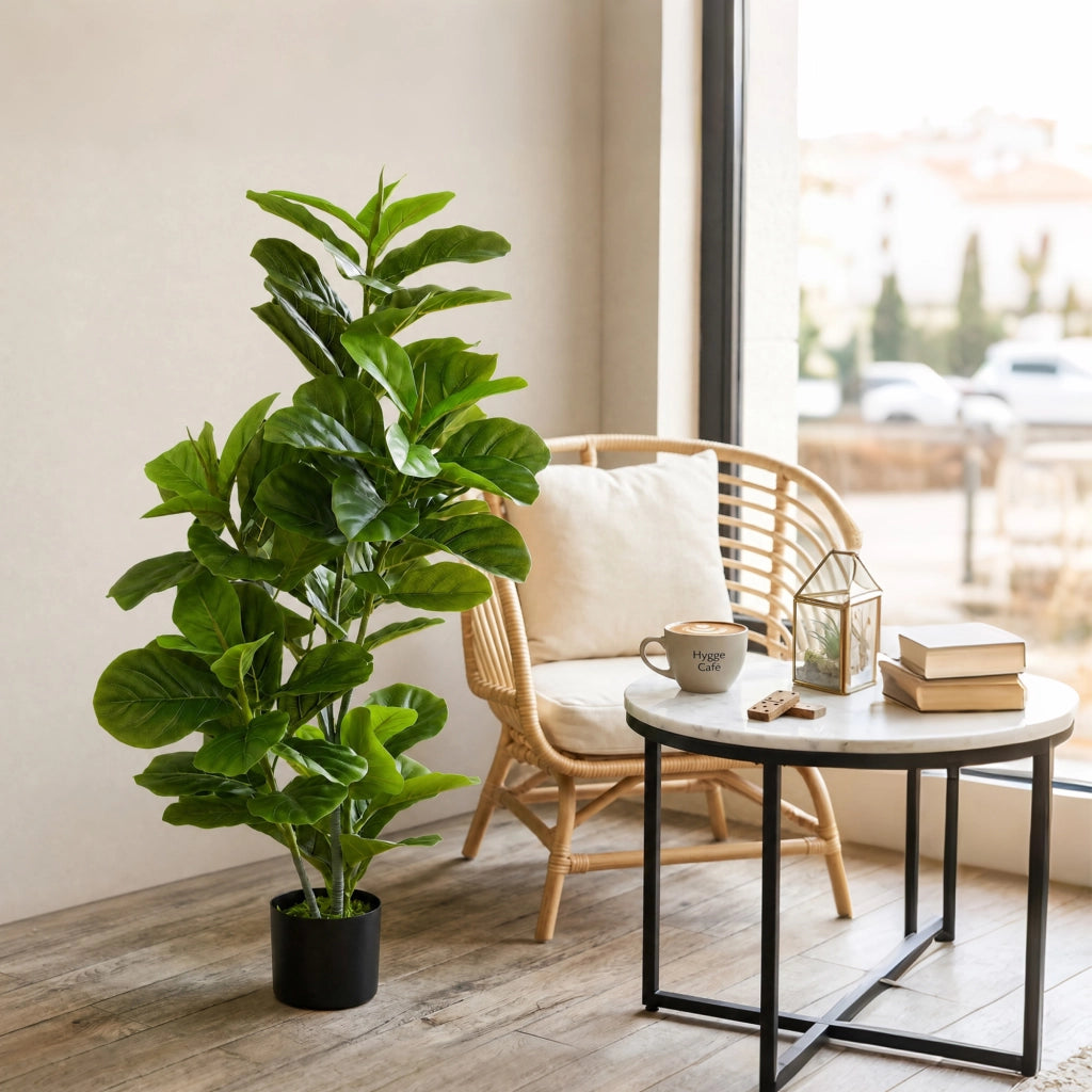 Pianta Finta Ficus ¨C Minimal ¨C Verde 110 cm con Vaso