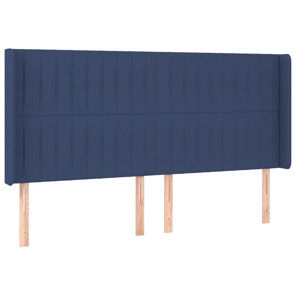 Testiera ad Orecchio Blu 203x16x118/128 cm in Tessuto 3119846