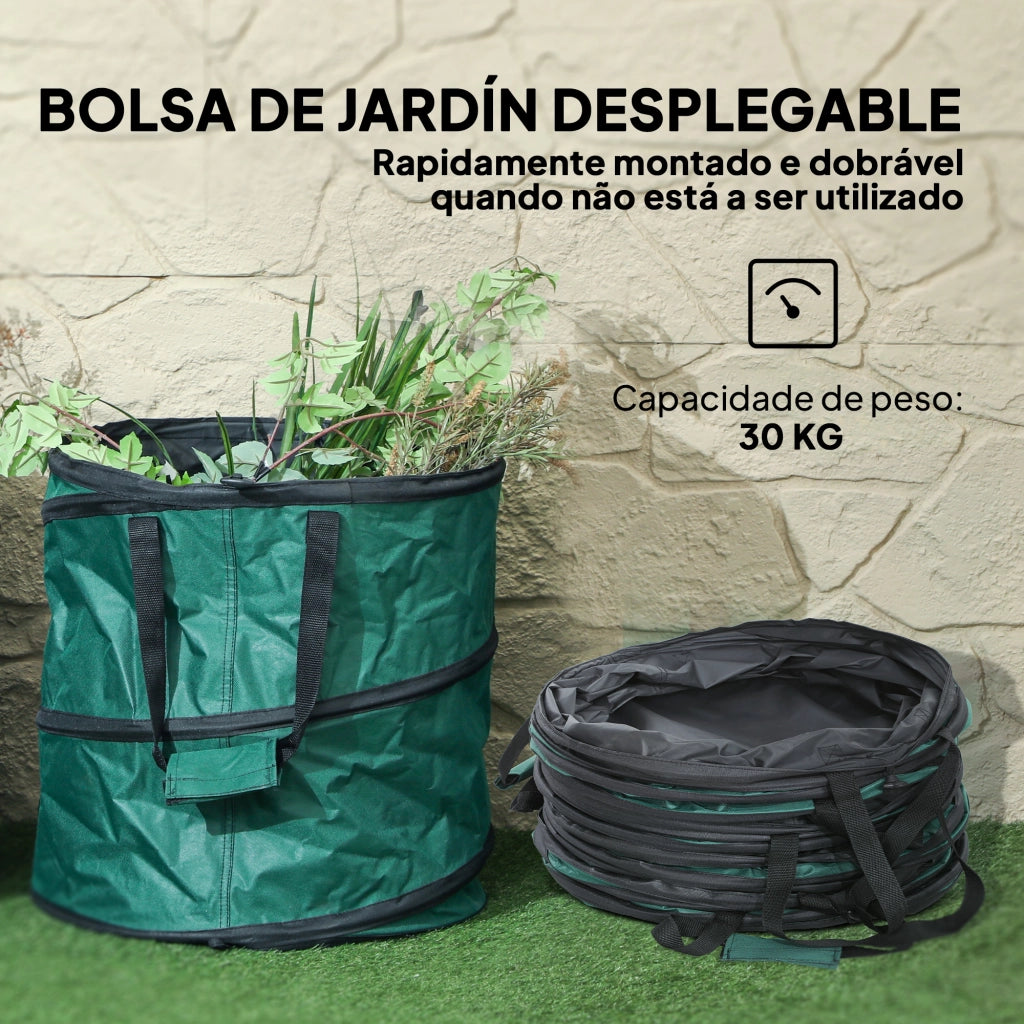 Set 4 Sacchi per Rifiuti Giardino 86L ¨C Zephmum ¨C Grigio Pieghevole