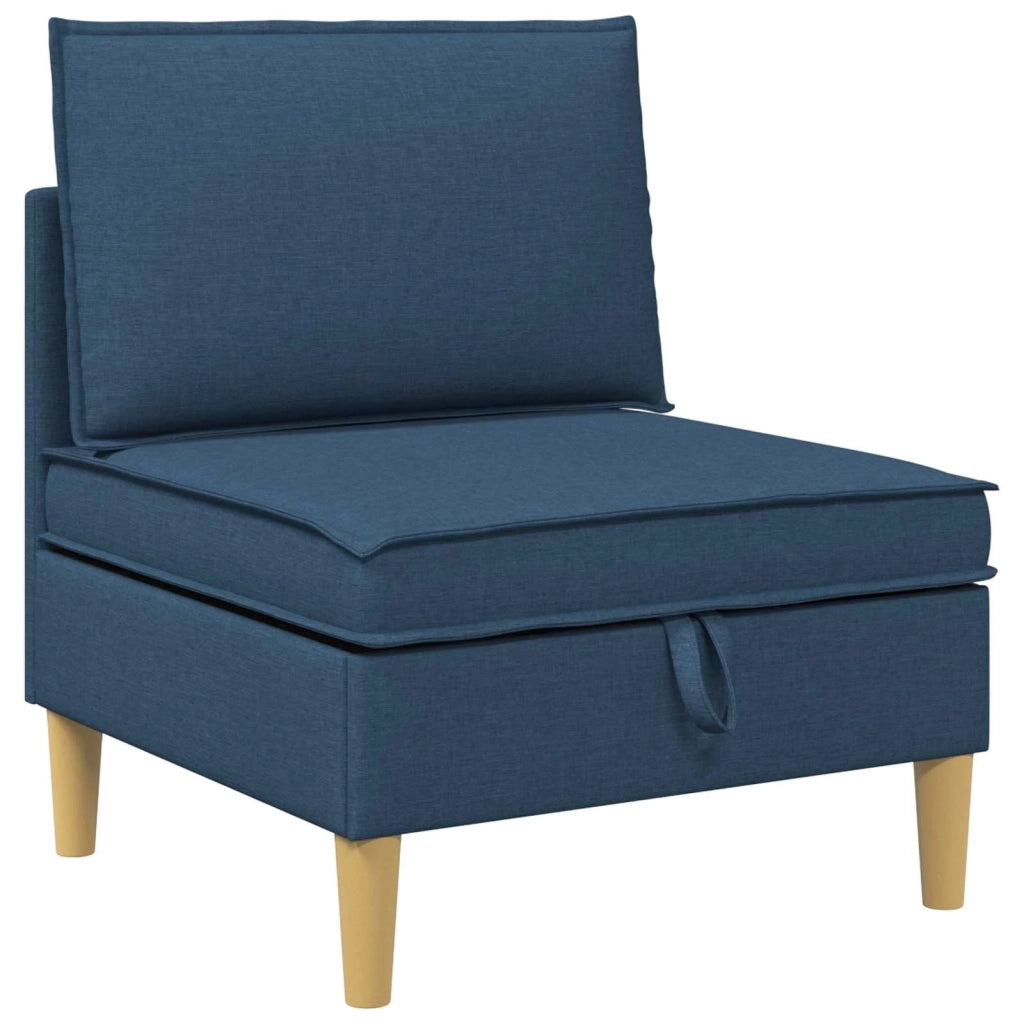 Set di mobili per il soggiorno con cuscino 3 pcs Blu Tessuto 3413713