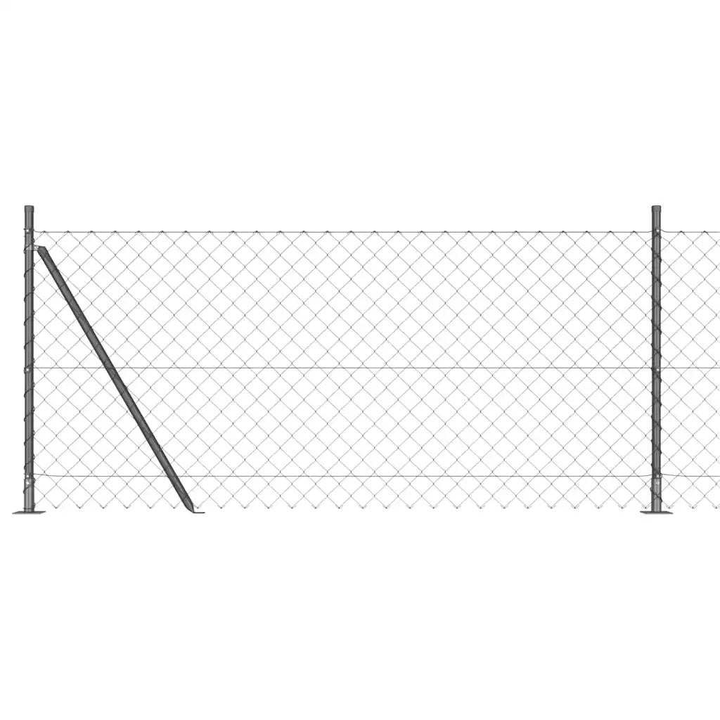 Palo della recinzione | Pannello per recinzione Grigio 10 x 0,8 m (rete 60 x 60 mm)
