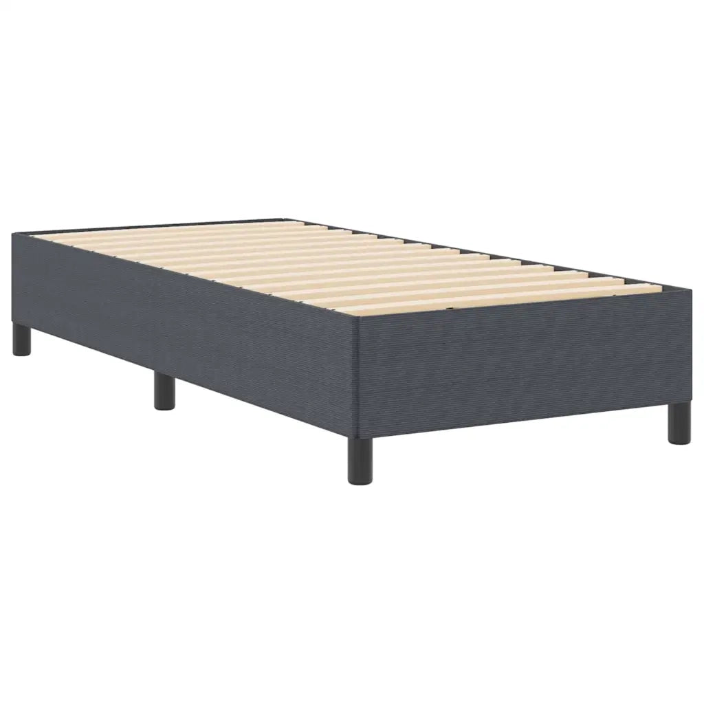 Letto a molle Grigio scuro 80 x 200 cm Tessuto in Cords 42006938