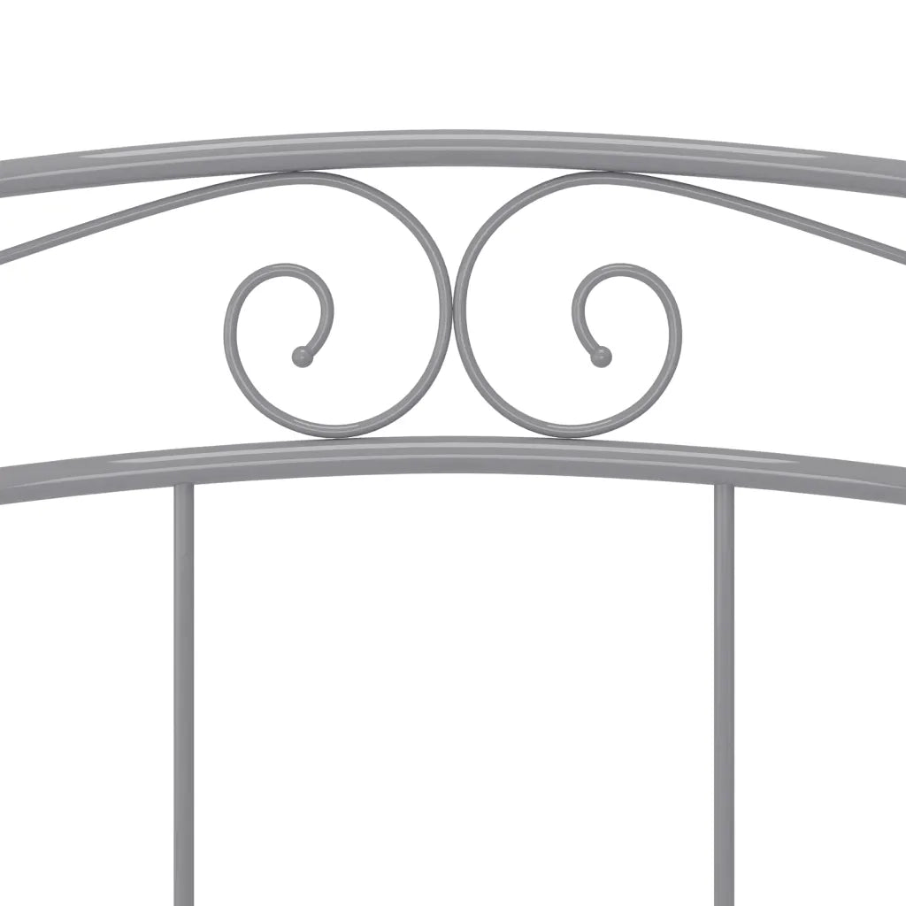 Letto matrimoniale | Letto per adulti | Giroletto Grigio in Metallo 140x200 cm