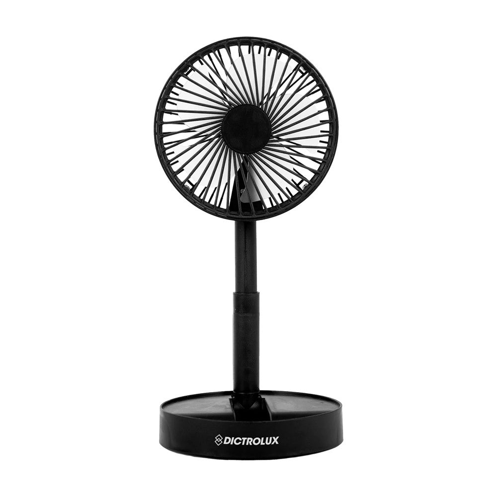 Trade Shop - Ventilatore Da Scrivania Pieghevole Ricaricabile Usb 5 Watt 3 Velocità Altezza Regolabile -