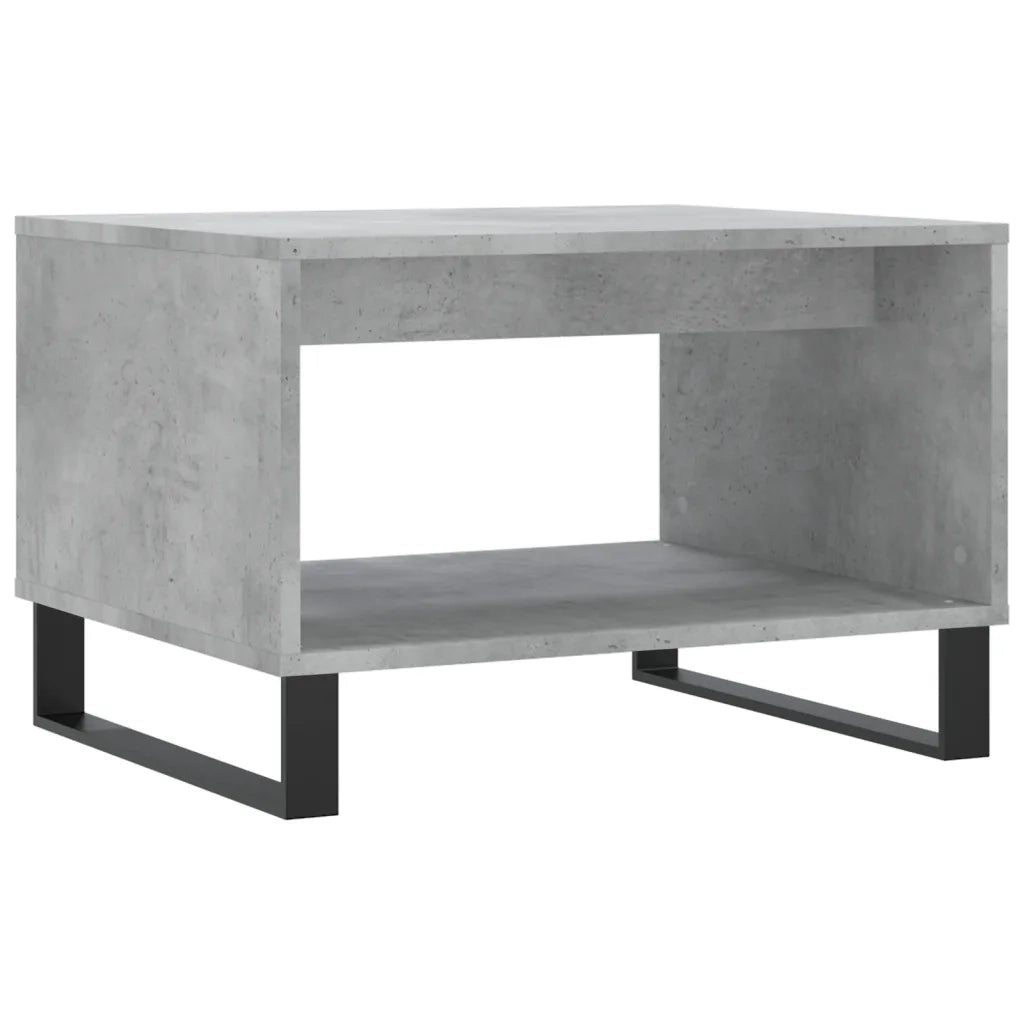 Tavolino da Salotto-Tavolino da soggiorno-Tavolo Grigio Cemento 60x50x40cm Legno Multistrato 608362