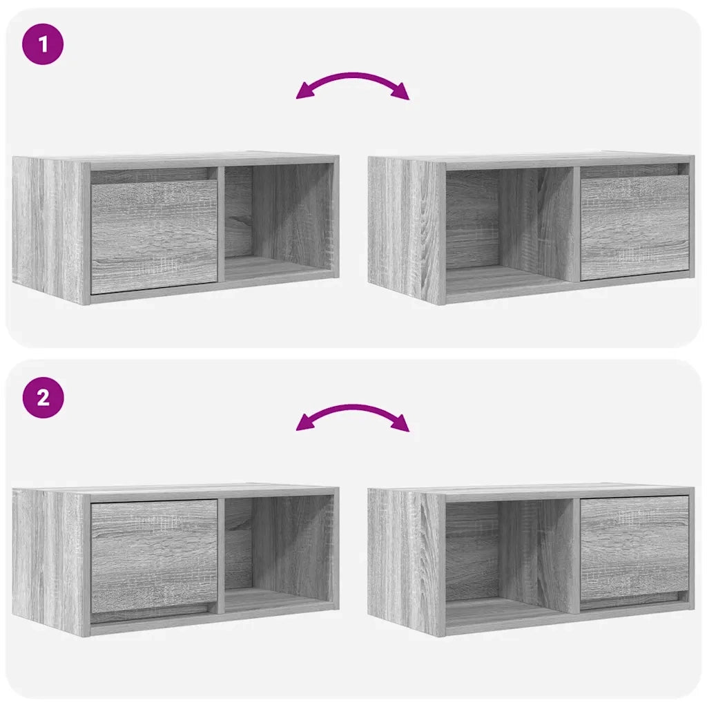 Mobile TV | Armadietto TV | Mobile Porta TV Grigio Sonoma 60x31x25,5 cm Legno Multistrato