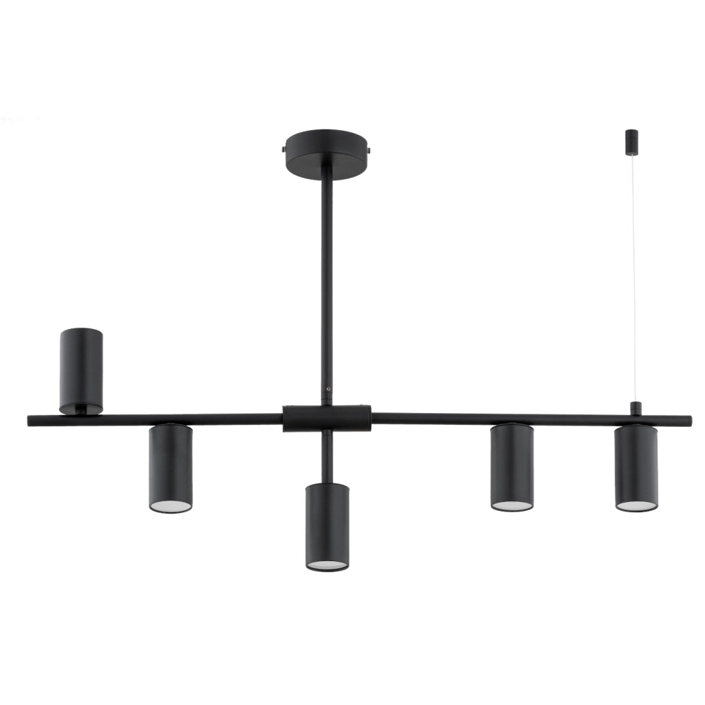 Lampada a sospensione nera moderna 5xGU10 Alfa Saur