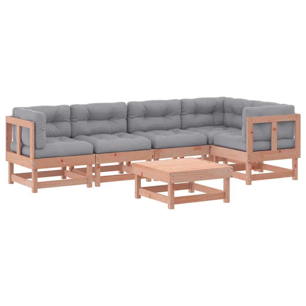 Set Divani Giardino 6 pz con Cuscini Legno Massello di Douglas 3185988