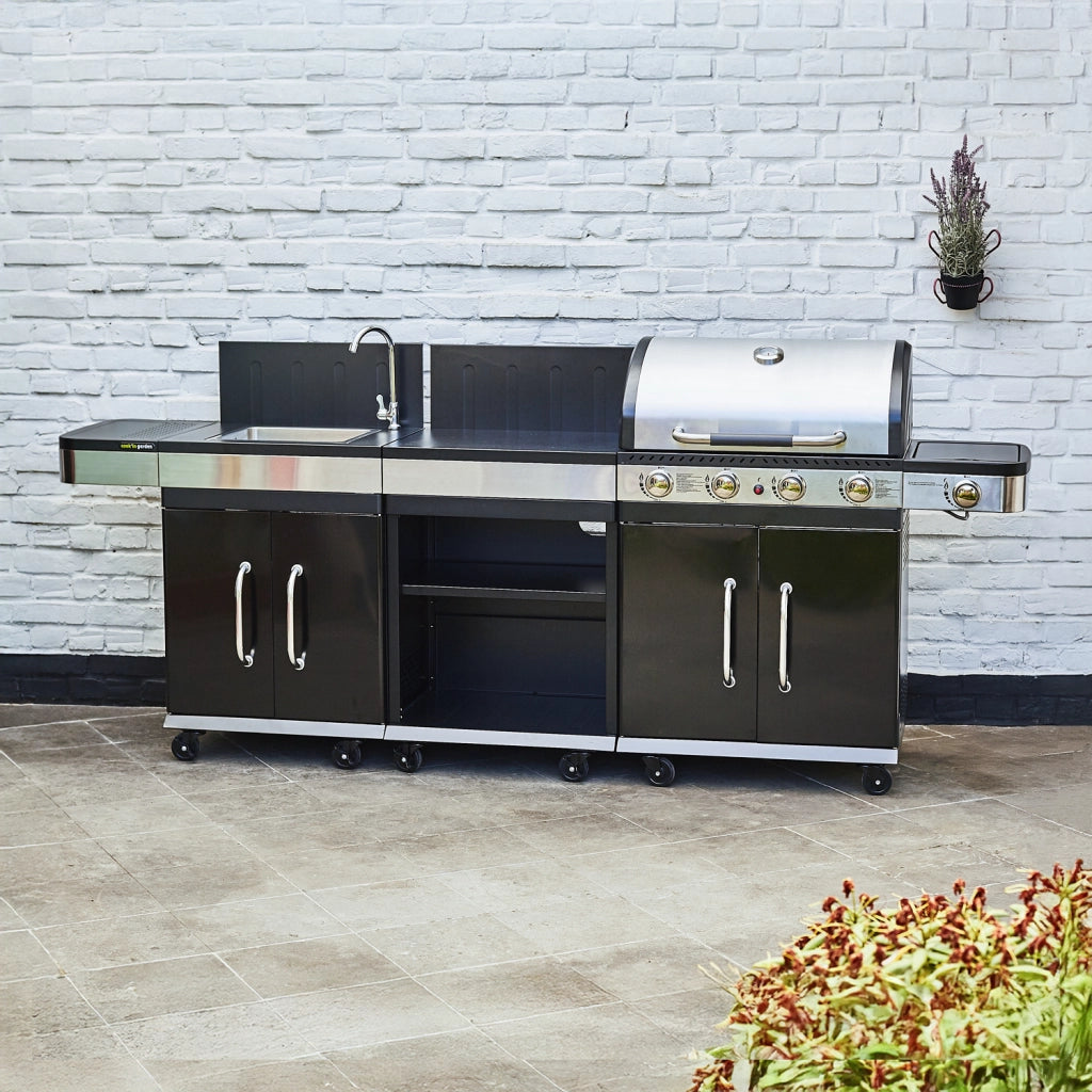 COOK'IN GARDEN - Cucina modulare da esterno FIDGI 4 con copertura