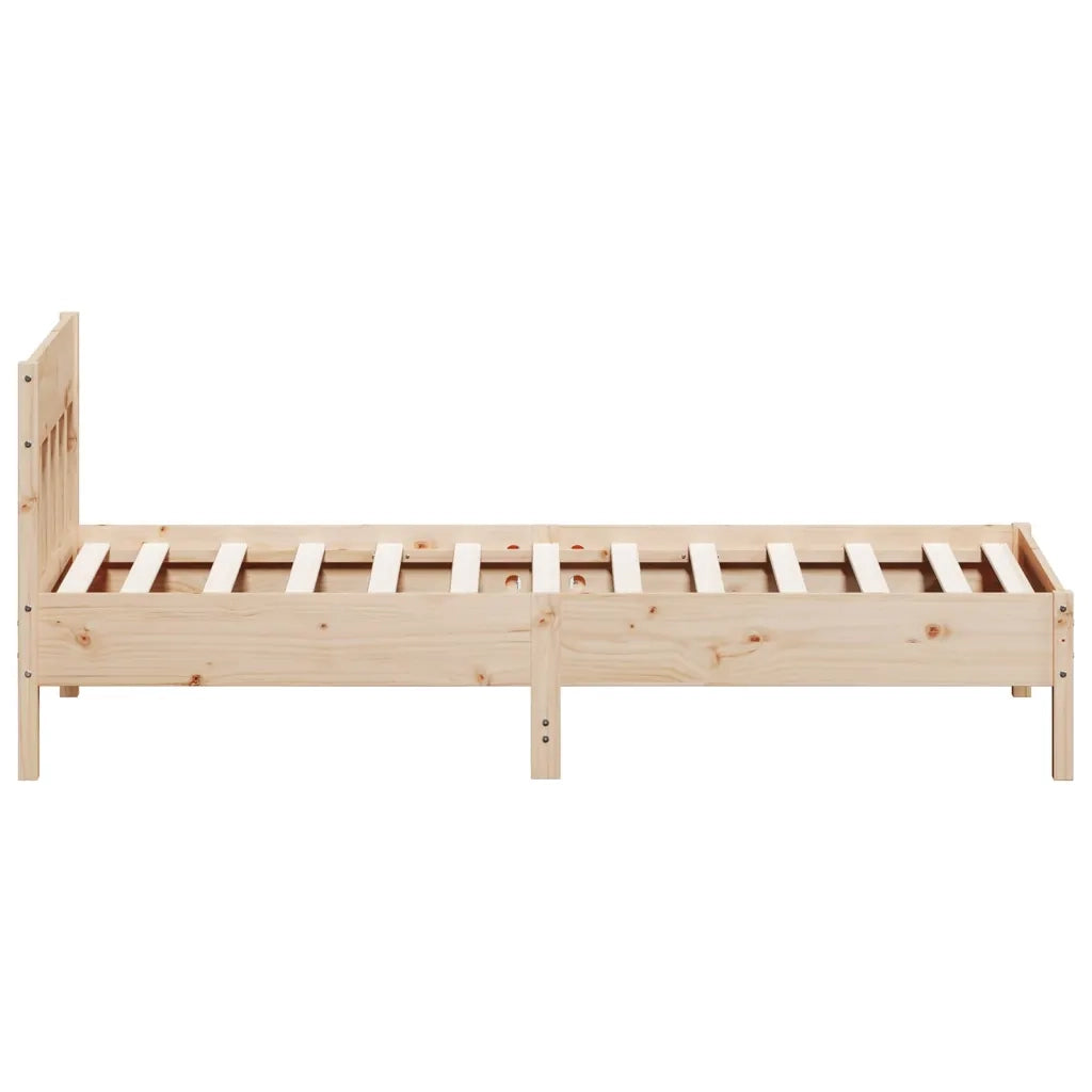 Letto senza Materasso 90x200 cm in Legno Massello di Pino