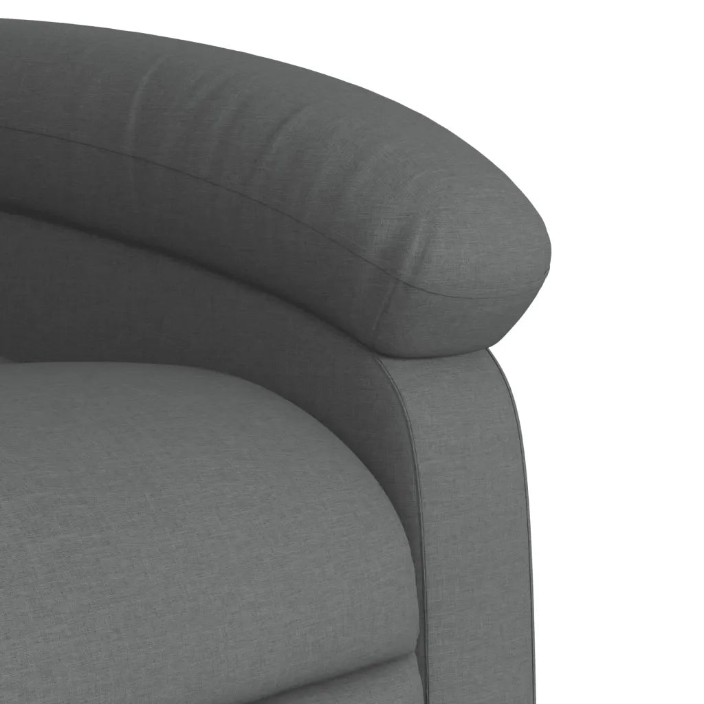 Divano Sedia-Poltrona reclinabile in Tessuto Grigio Scuro 367542