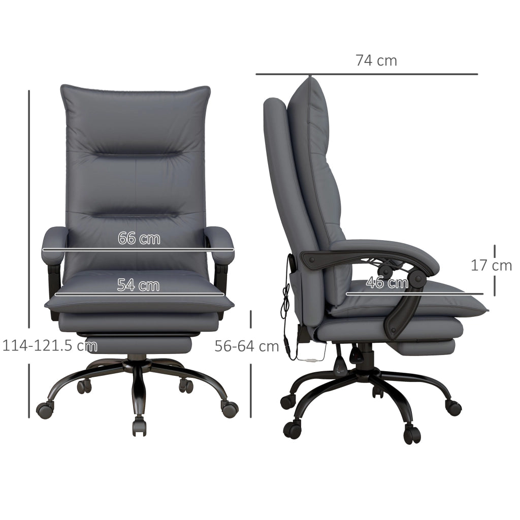 Sedia da ufficio con massaggio e riscaldamento ¨C Minimal ¨C Grigio scuro