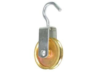 CARRUCOLA CON GANCIO RUOTA OTTONATA- - ø mm.35x12 - 20 pezzi