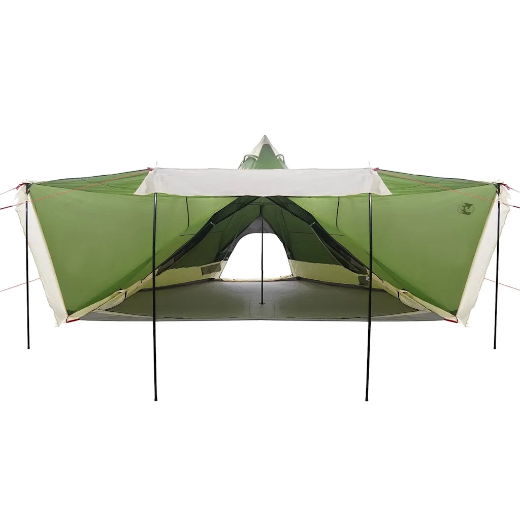 Tenda Familiare Tipi per 8 Persone-Tenda da campeggio Verde Impermeabile 413348