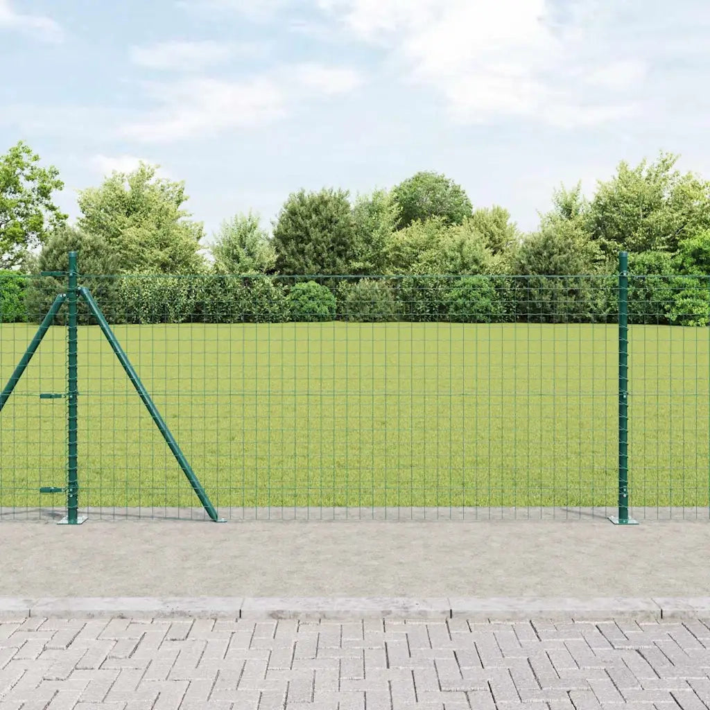 Palo della recinzione 13 pcs Verde Acciaio 42004289