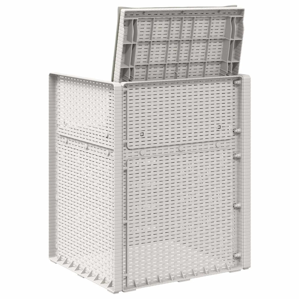 Sedie da pranzo da giardino 2 pcs Bianco e Grigio Chiaro PP 8000005