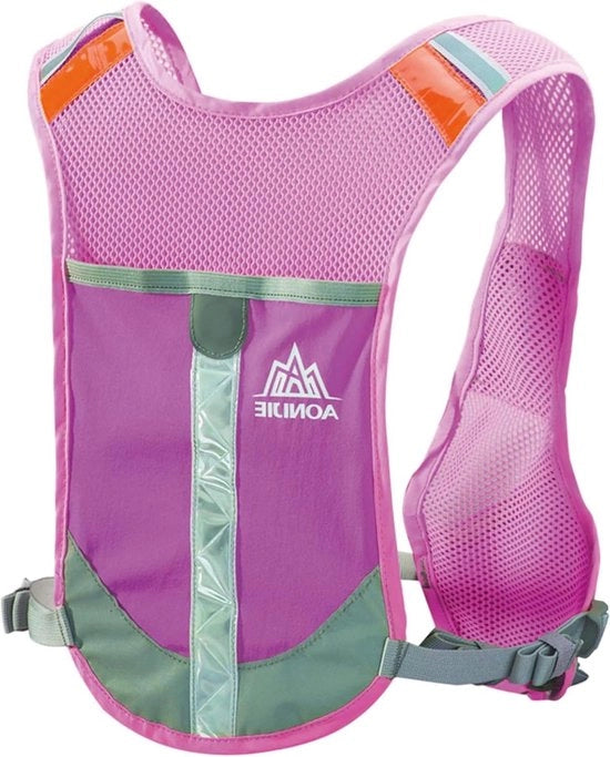 Vestone Reflectante per Corse e Escursioni - Rosso Rosa - Solo Vestito