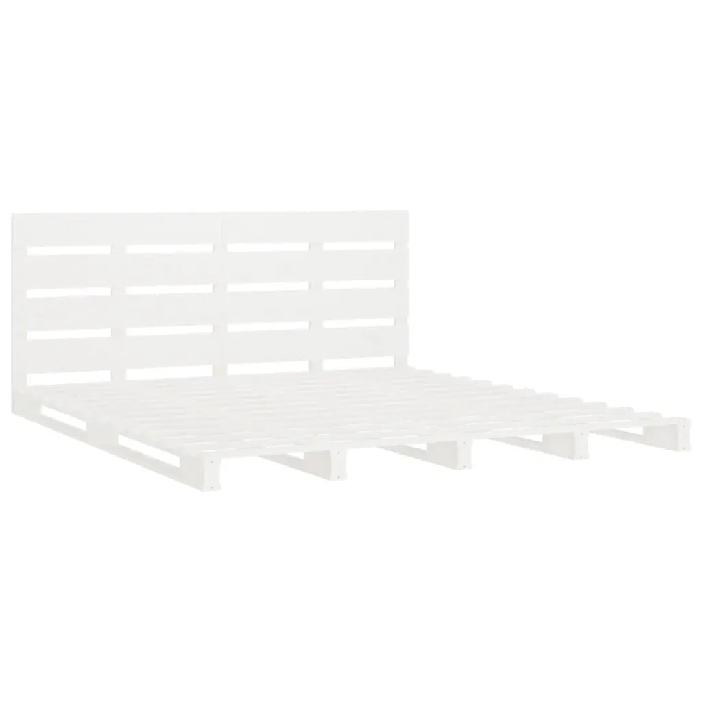 Giroletto senza Materasso Bianco 180x200 cm Legno Massello Pino