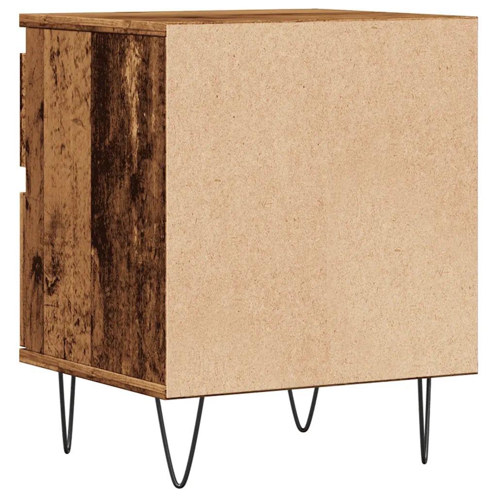 Comodino Legno Antico 40x35x50 cm in Legno Multistrato 857416