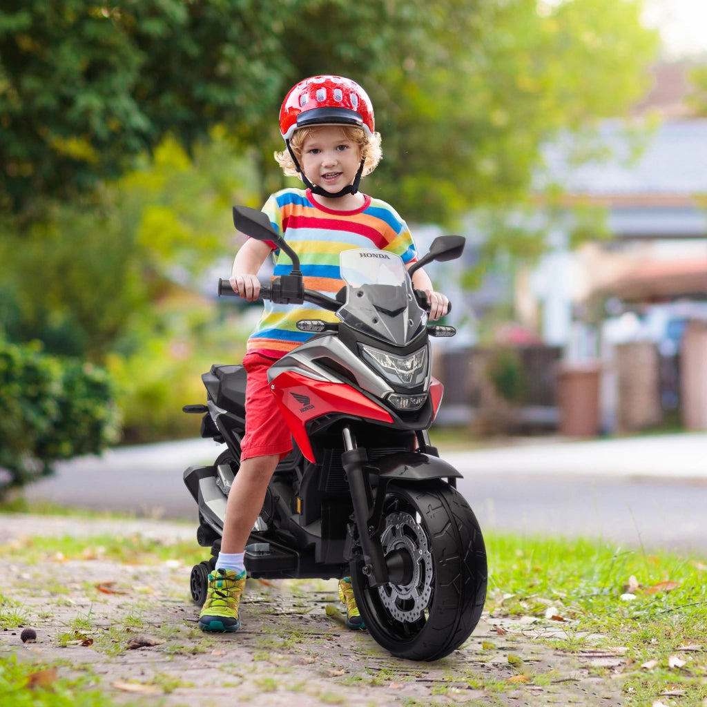 Moto Elettrica Honda per Bambini 3-6 Anni ¨C Xylo ¨C Rosso con Fari LED e Musica, 107x46x75 cm