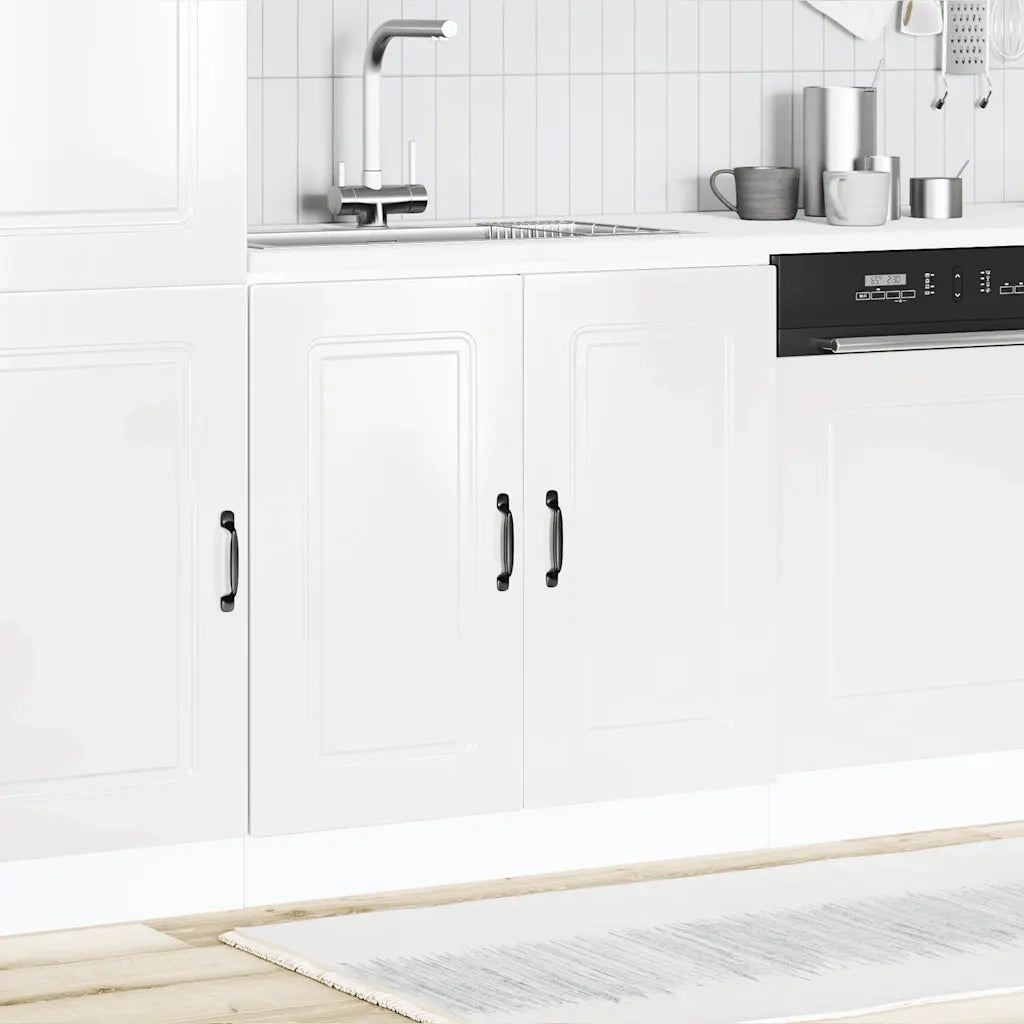 Pensile da cucina | Mobile base lavello Kalmar Bianco Lucido 80x46x81,5 cm