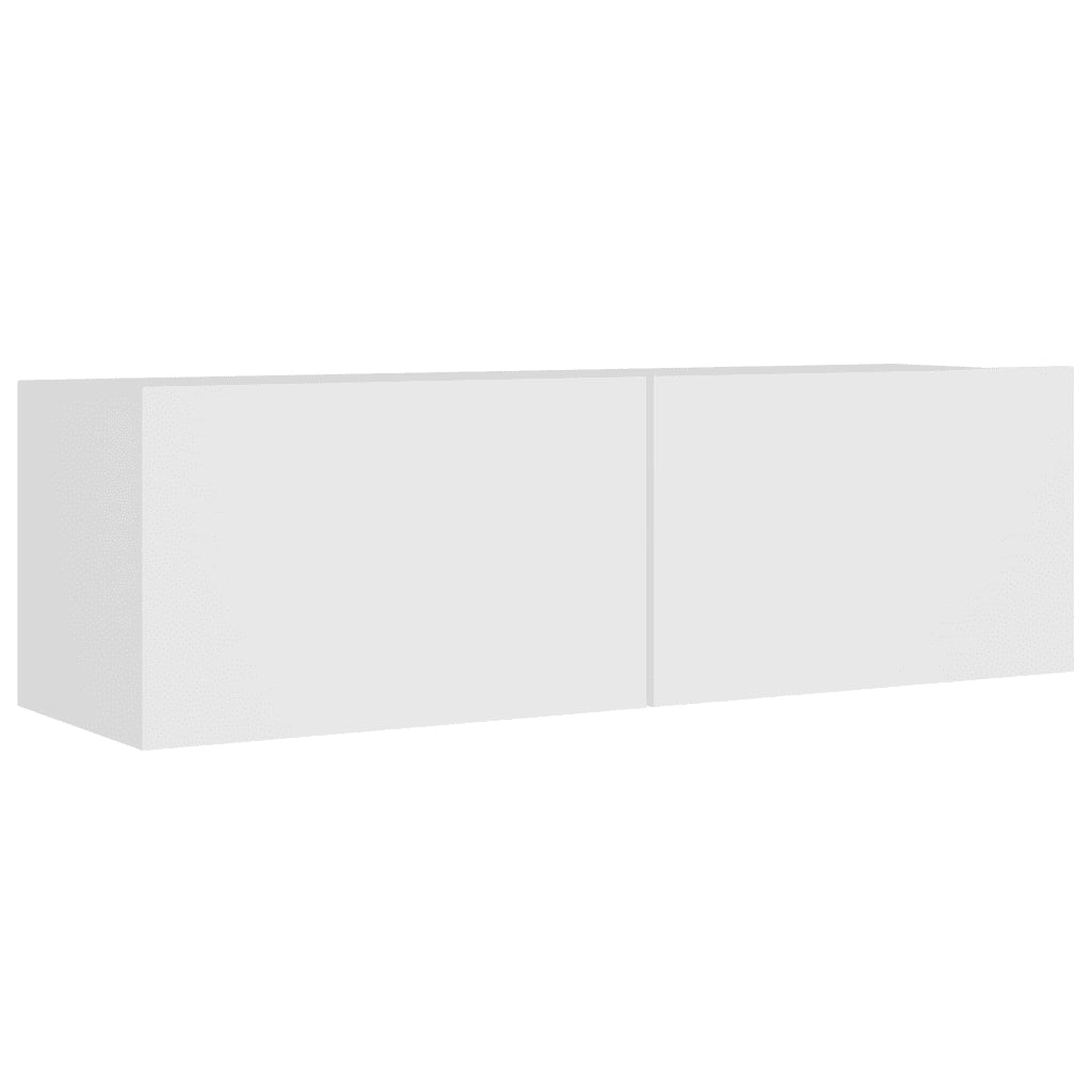 Set Mobili Porta TV 8pz Bianco in Legno Multistrato 3114222