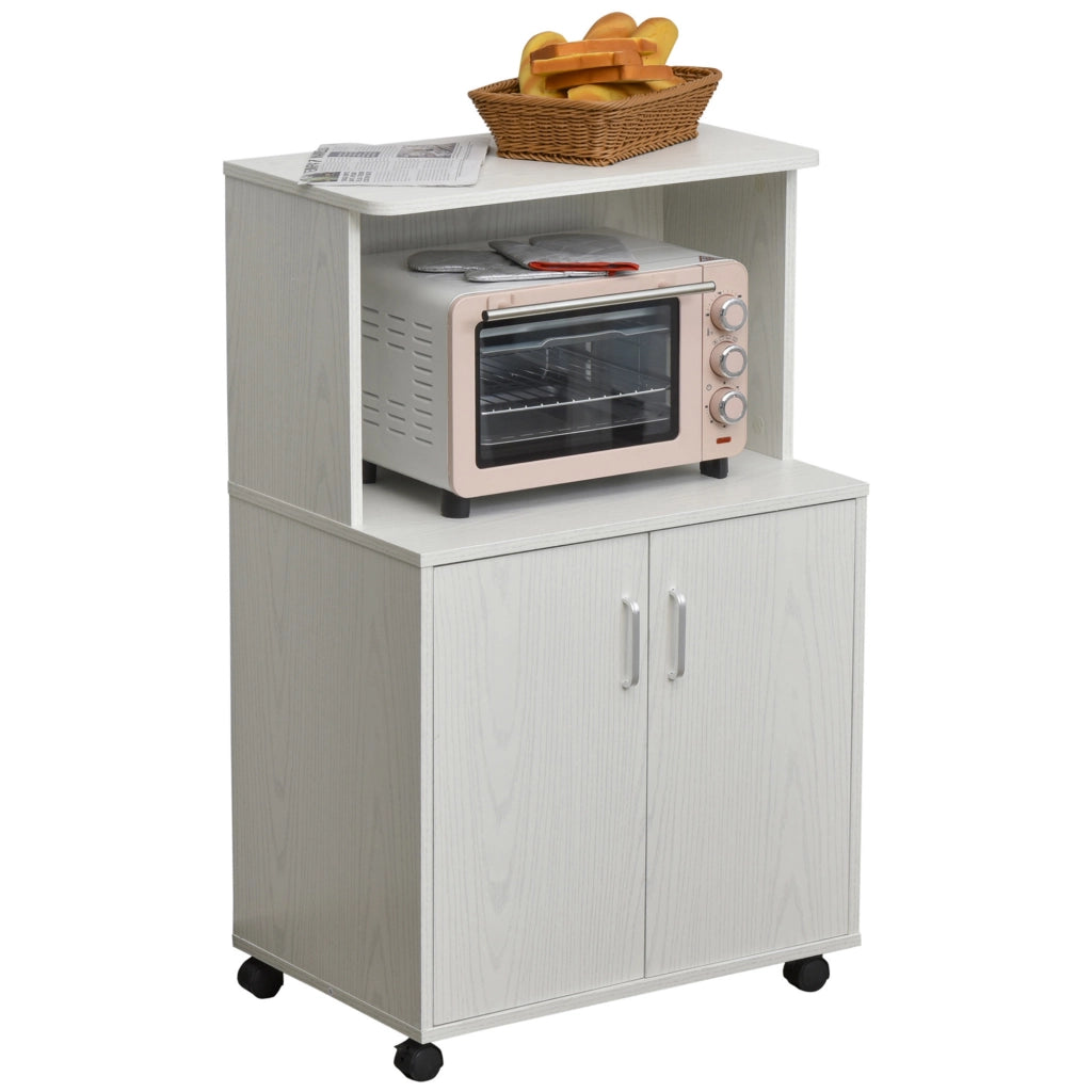 Mobile da cucina con ruote ¨C Xylo ¨C bianco 60,4x40,3x97 cm