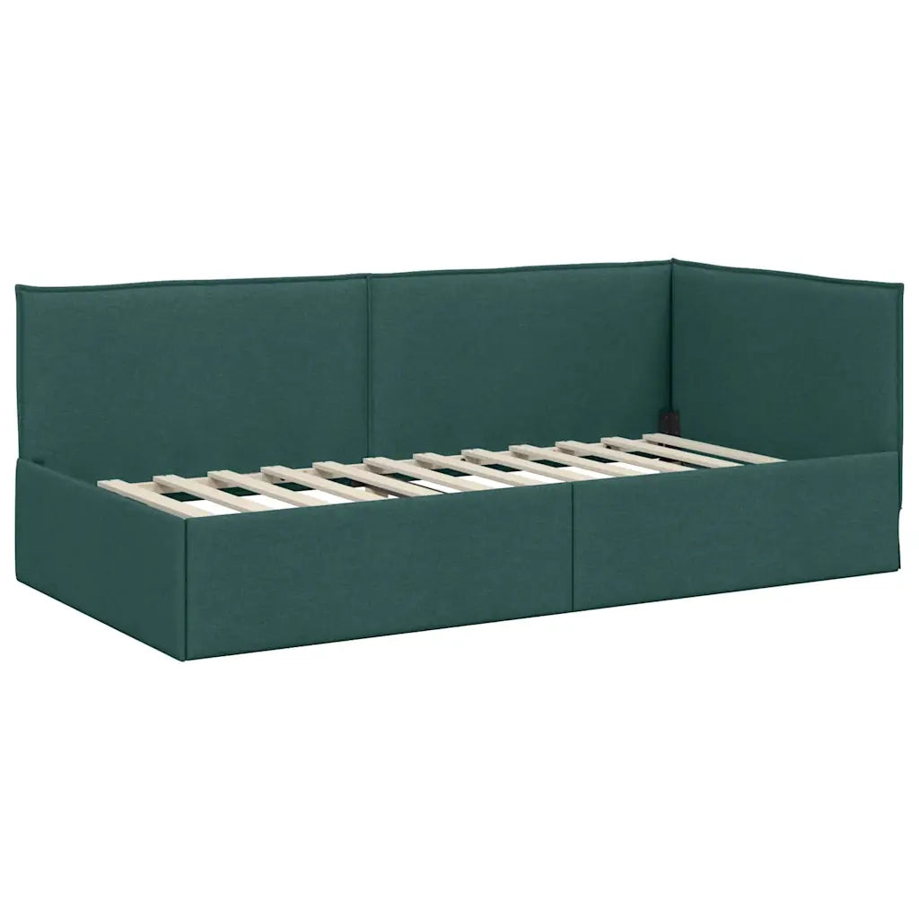 Struttura Letto Angolare con Materasso 2 pcs Verde Velluto 3394009