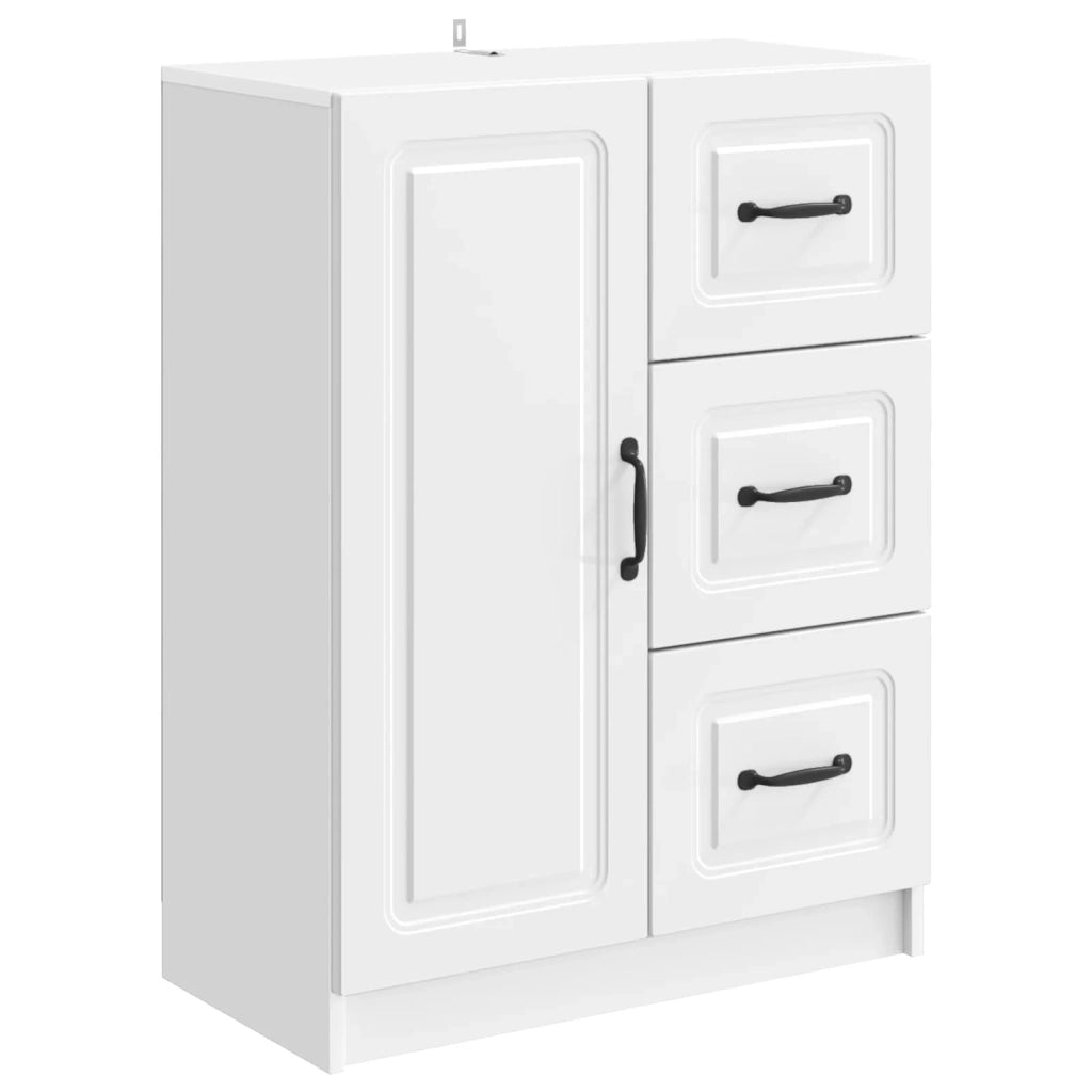 Credenza | Madia | Buffet da pranzo | Armadio da pranzo Bianco Lucido 66 x 34,5 x 87 cm Legno ingegnerizzato