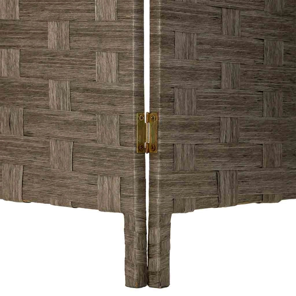 Biombo de papel trenzado 4 hojas 50(x4)x3x180h cm