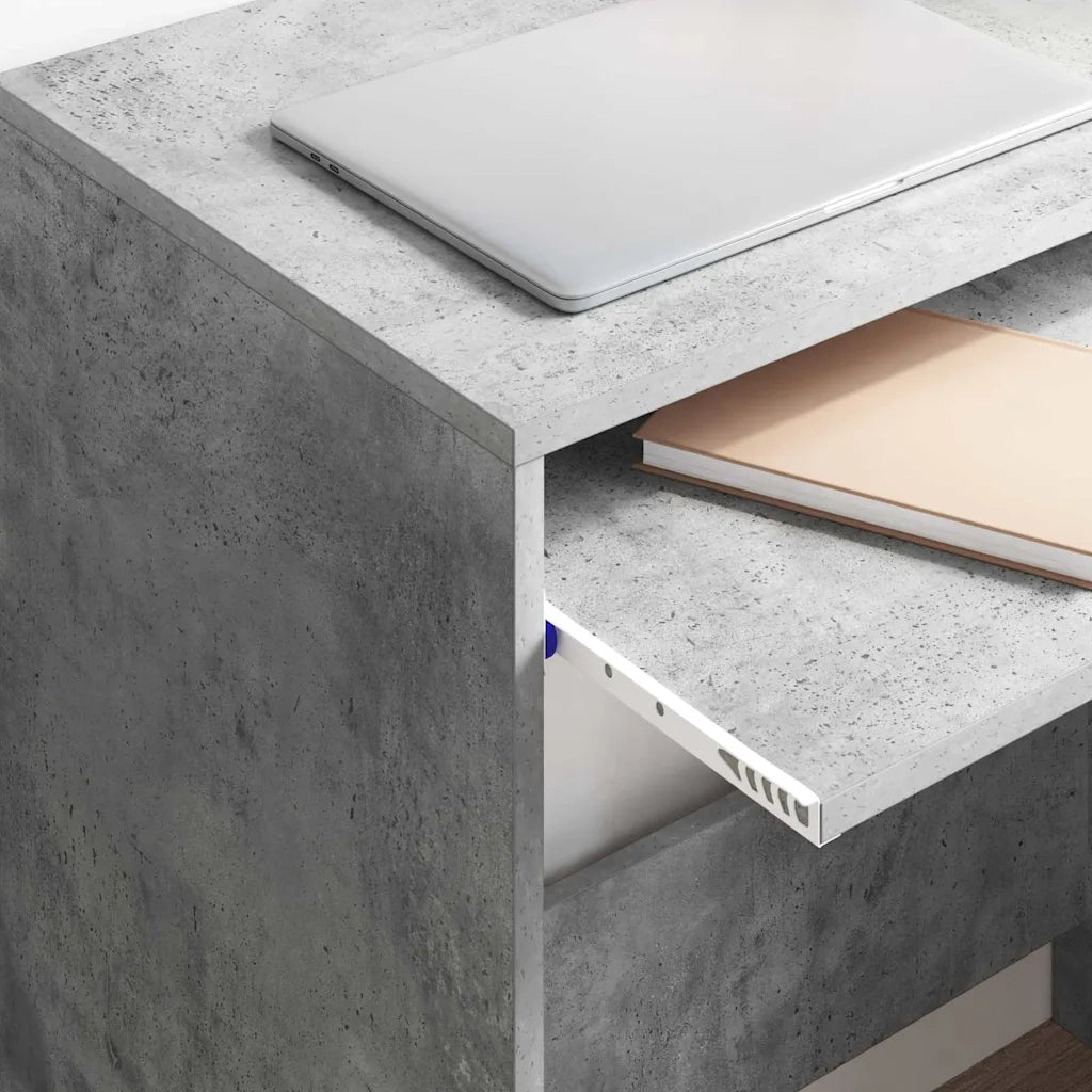 Scrivania | Tavolo da Ufficio Grigio cemento 77.5 x 43 x 79 cm Legno multistrato