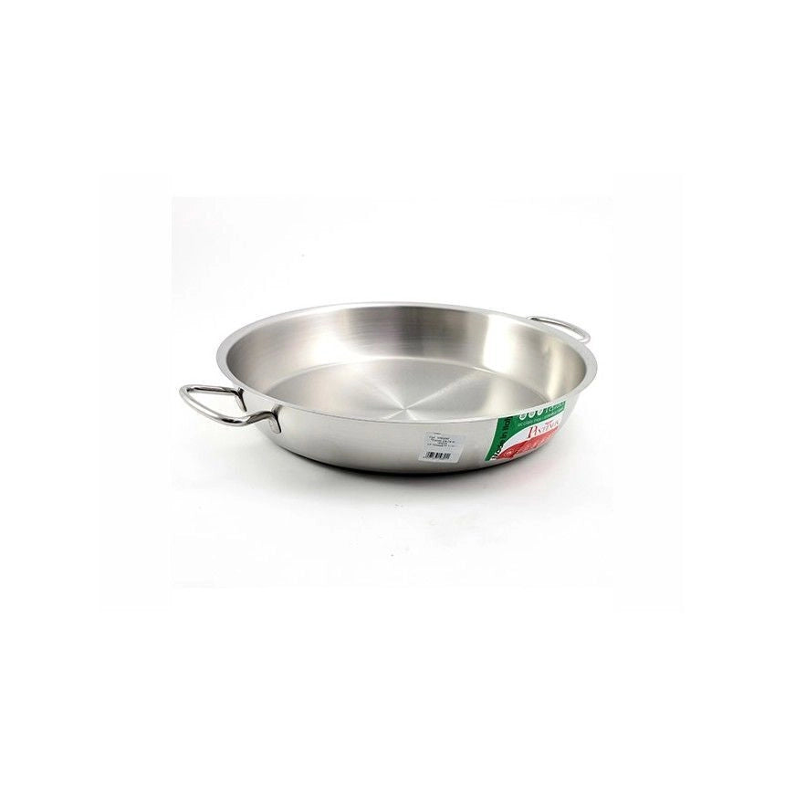 Tegame per induzione in acciaio inox con 2 manici Inox Diametro 40 cm