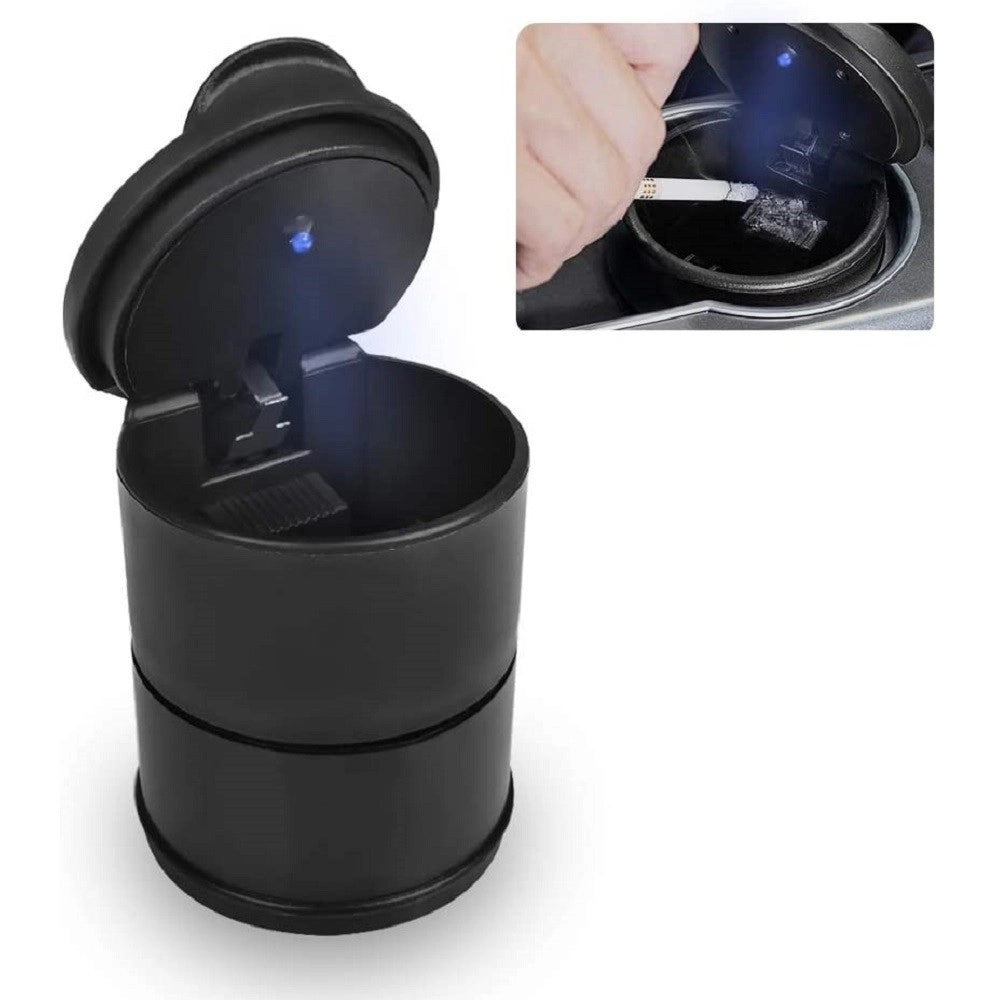 Trade Shop - Posacenere Universale Per Auto Led Luce Portatile Antivento Plastica Antiodore -