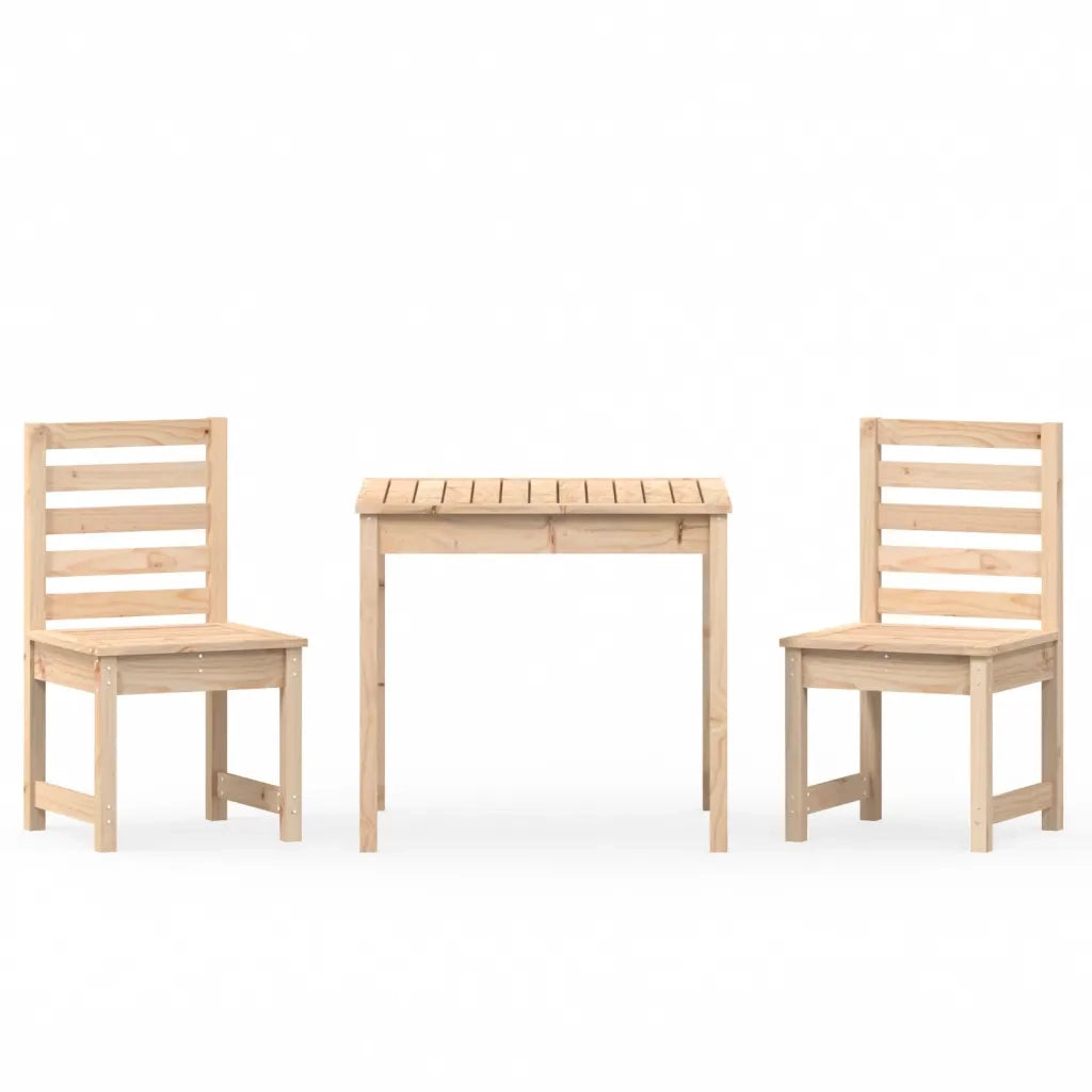 Set Bistrot da Giardino 3 pz | Set Salotto da Giardino in Legno Massello di Pino