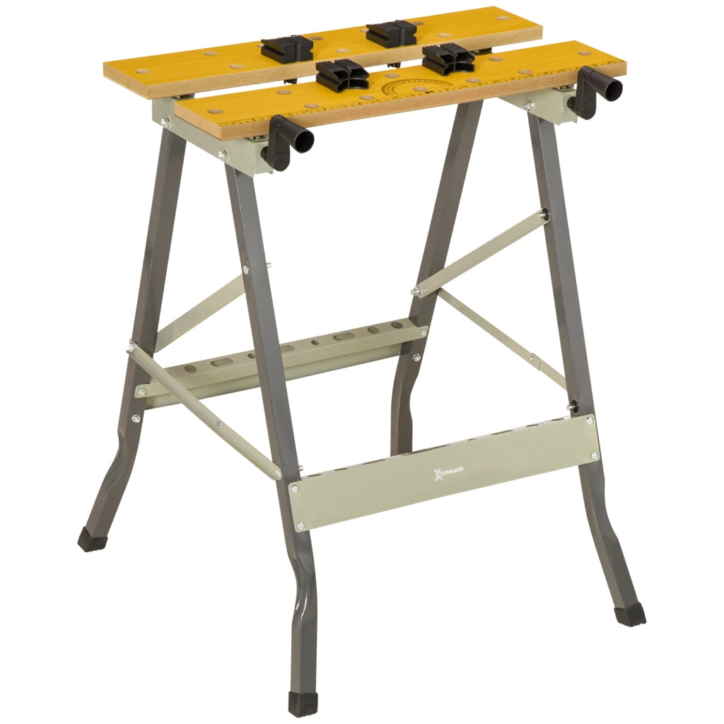 Tavolo da lavoro pieghevole 4 in 1 ¨C Minimal ¨C naturale e grigio 62.5x60.5x78.5 cm