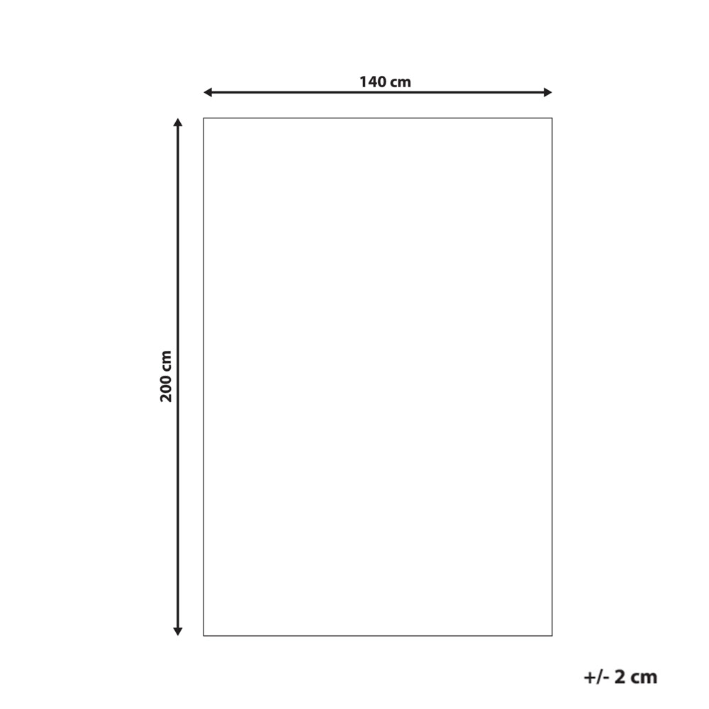 Tappeto Shaggy Tappeto a pelo lungo Solido Poliestere Rosso Rettangolare 140 x 200 cm