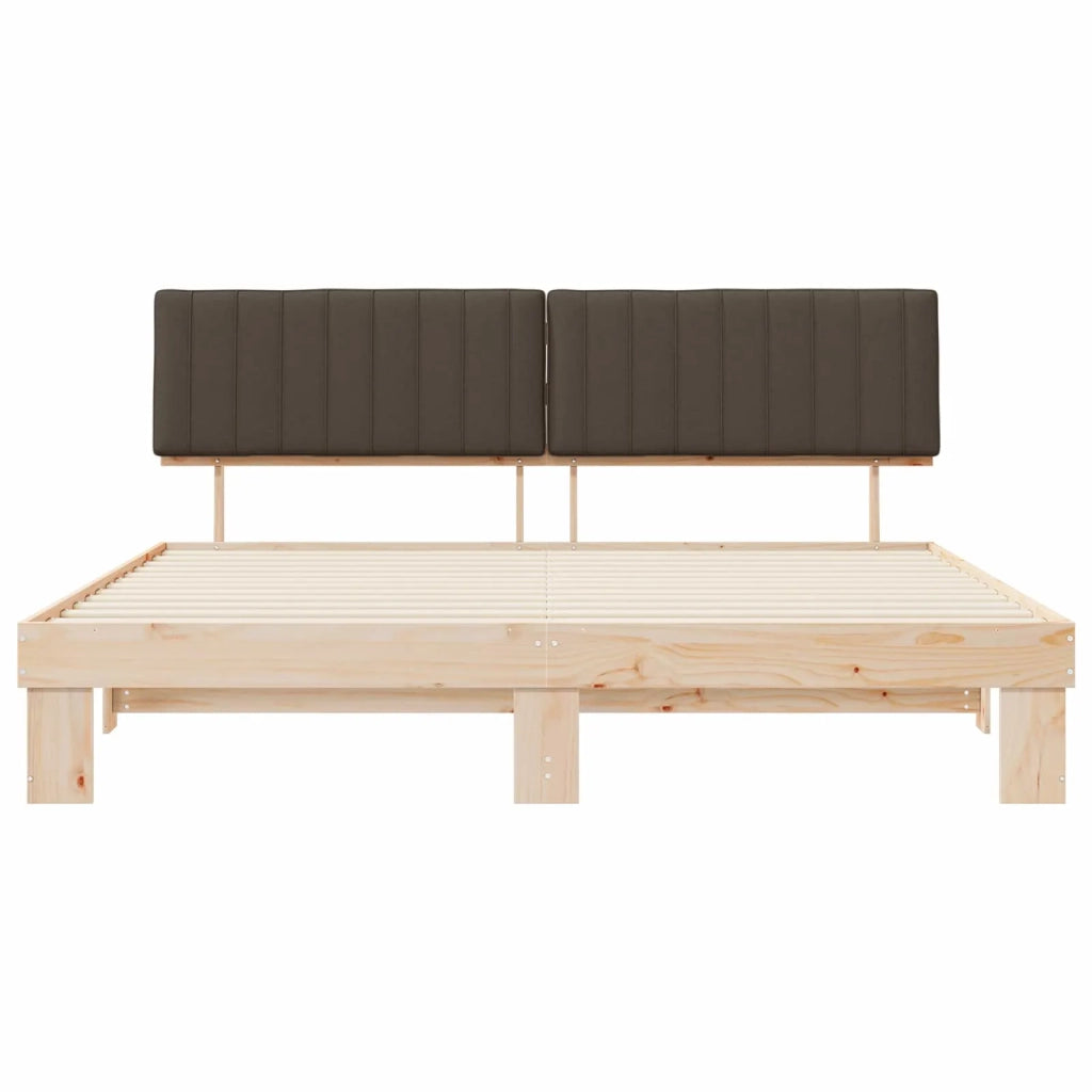 Letto con Testiera Rivestita Talpa 200 x 200 cm Pino massello