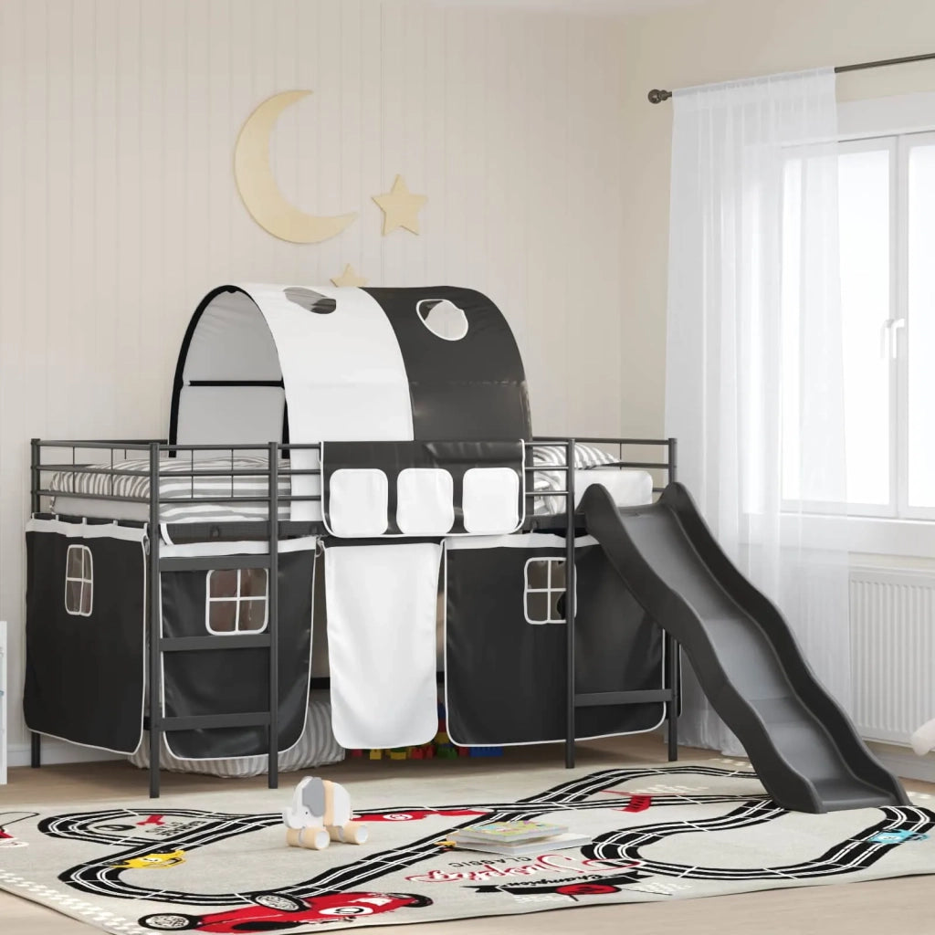 Struttura del letto loft per bambini Nero 90 x 200 cm Metallo 42020832