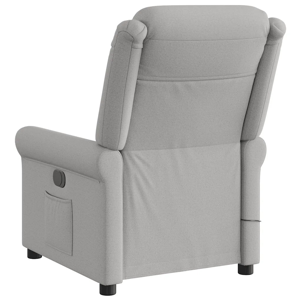 Poltrona | Sedia Relax Reclinabile Massaggio Elettrica Grigio Nuvola Tessuto