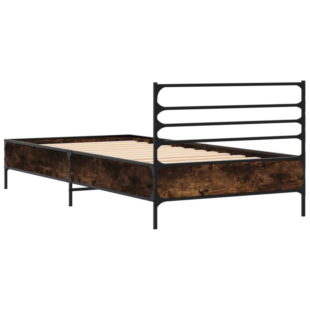 Giroletto Rovere Fumo 90x200 cm in Legno Multistrato e Metallo 845584