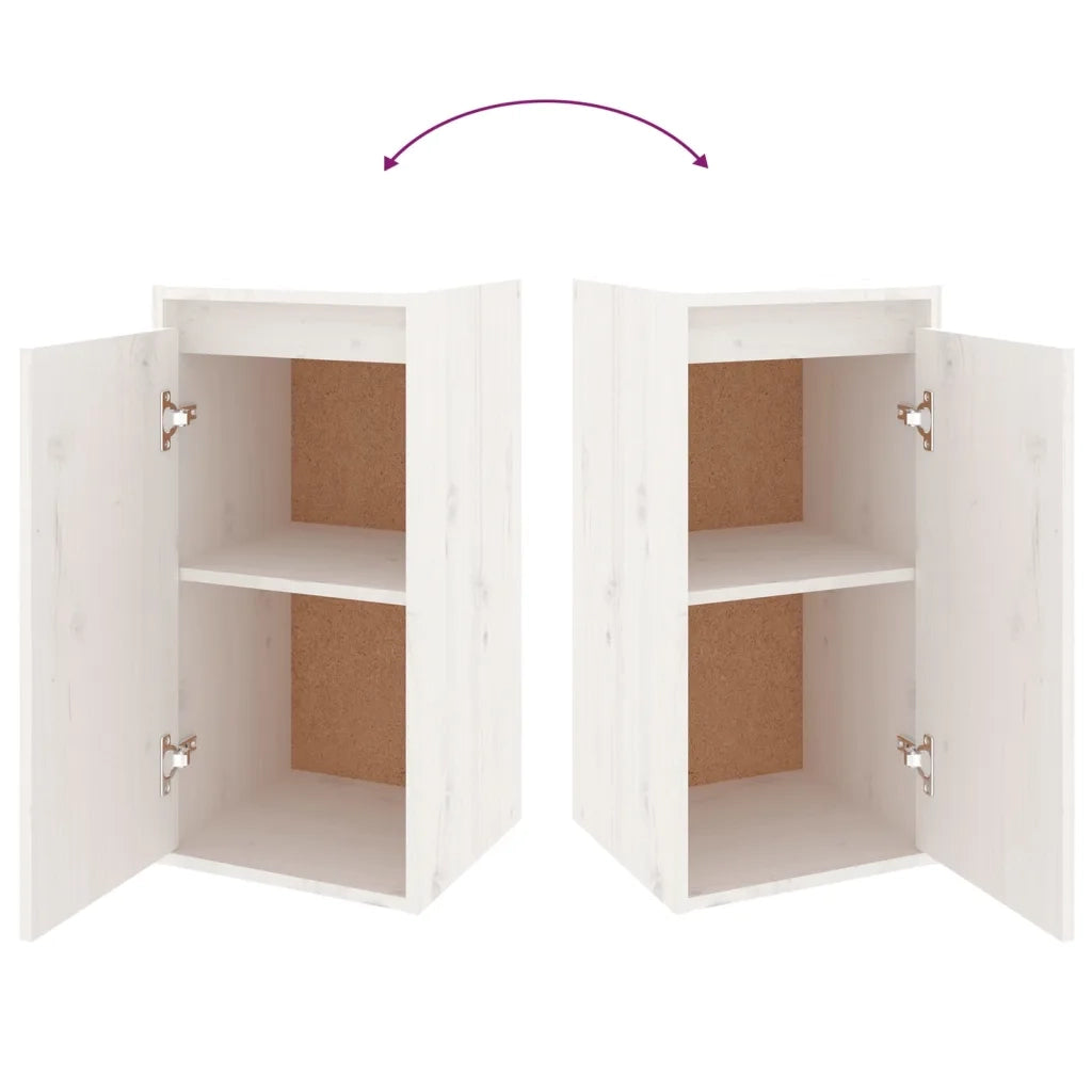 Mobili Porta TV 5 pz Bianchi in Legno Massello di Pino 623314