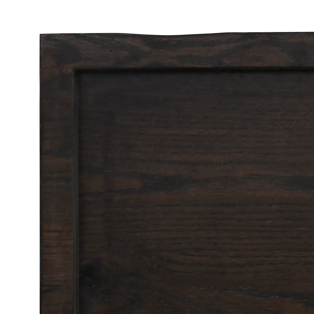 Piano Bagno Marrone Scuro 180x60x(2-6)cm Legno Trattato 3156264