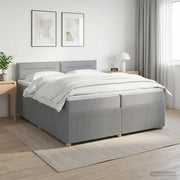 Letto box spring con materasso Grigio Chiaro 200 x 200 cm 3451538