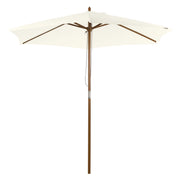 Ombrellone da Giardino ¨C Minimal ¨C Bamb¨´, ? 250 cm, Bianco