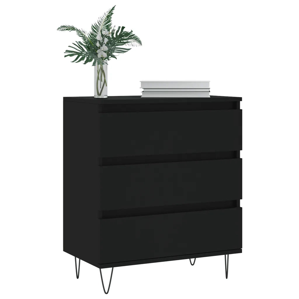 Credenza | Madia | Buffet da pranzo | Armadio da pranzo Nero 60x35x70 cm in Legno Multistrato