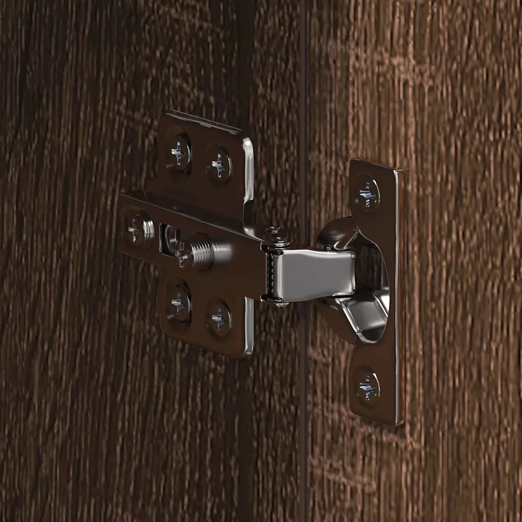 Mobiletto per specchio da bagno con porta TULUM Rovere Marrone 880368