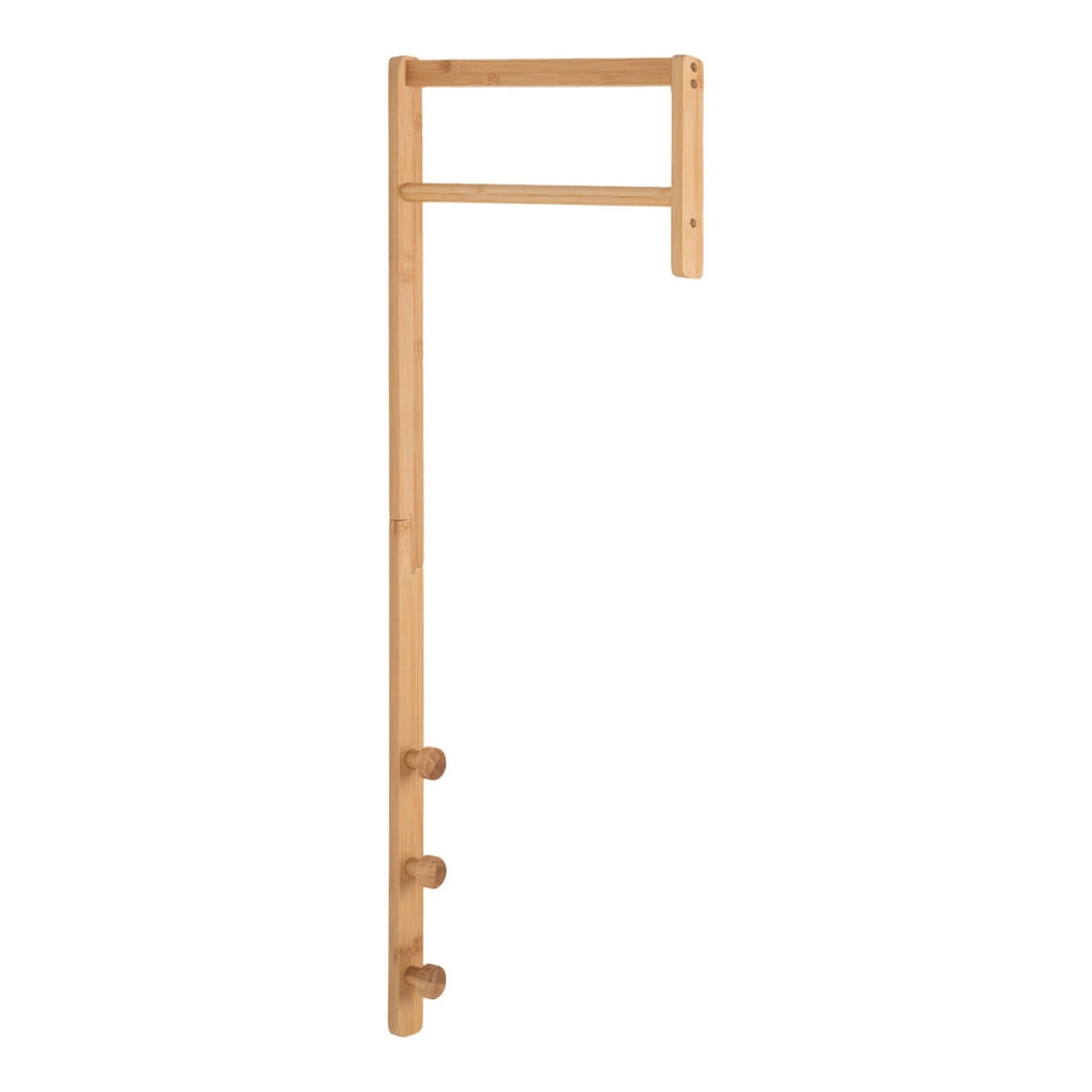 Appendiabiti da Parete Trento, Marrone, Bamboo, 30x3x82 cm